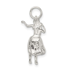 Sterling Silver Hula Dancer Charm QC220