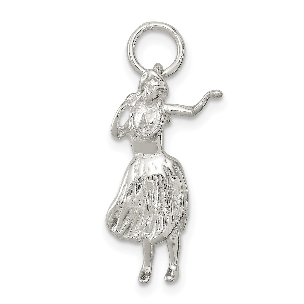 Sterling Silver Hula Dancer Charm QC220