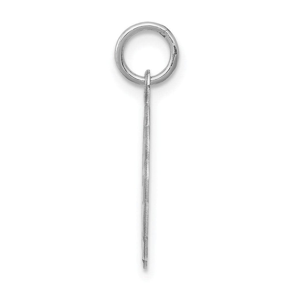 Sterling Silver Rhodium-plated I Love You Disc Charm QC2232