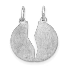 Sterling Silver Rhodium-plated Breakapart Mizpah Charm QC2241