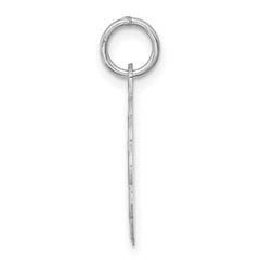 Sterling Silver Rhodium-plated Your Always In My Heart Disc Charm QC2245