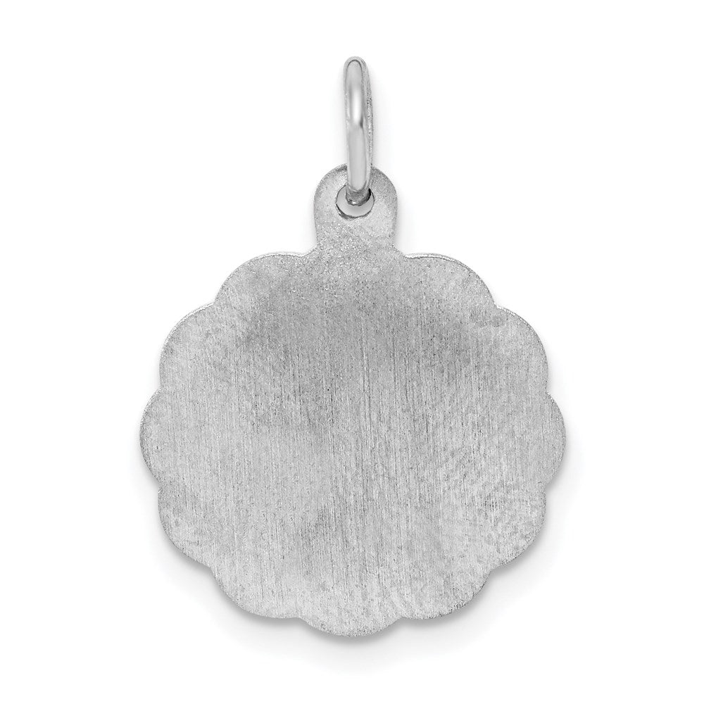 Sterling Silver Rhodium-plated Happy Anniversary Disc Charm QC2270