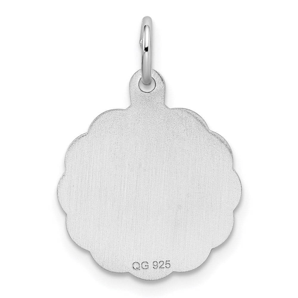 Sterling Silver Rhodium-plated Best Friends Disc Charm QC2335
