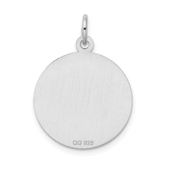 Sterling Silver Rhodium-plated My Best Friend Disc Charm QC2339