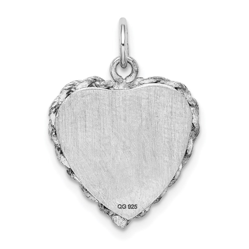 Sterling Silver Rhodium-plated My Confirmation Disc Charm QC2390