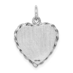 Sterling Silver Rhodium-plated My Confirmation Disc Charm QC2390