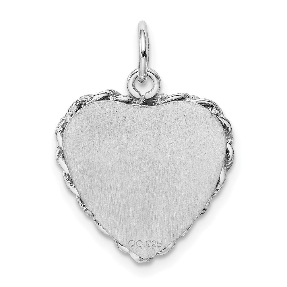 Sterling Silver Rhodium-plated Holy Communion Disc Charm QC2401