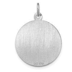 Sterling Silver Rhodium-plated Graduation Day Disc Charm QC2427
