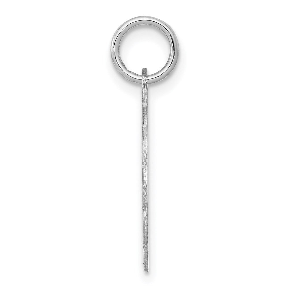 Sterling Silver Rhodium-plated Happy Birthday Disc Charm QC2466