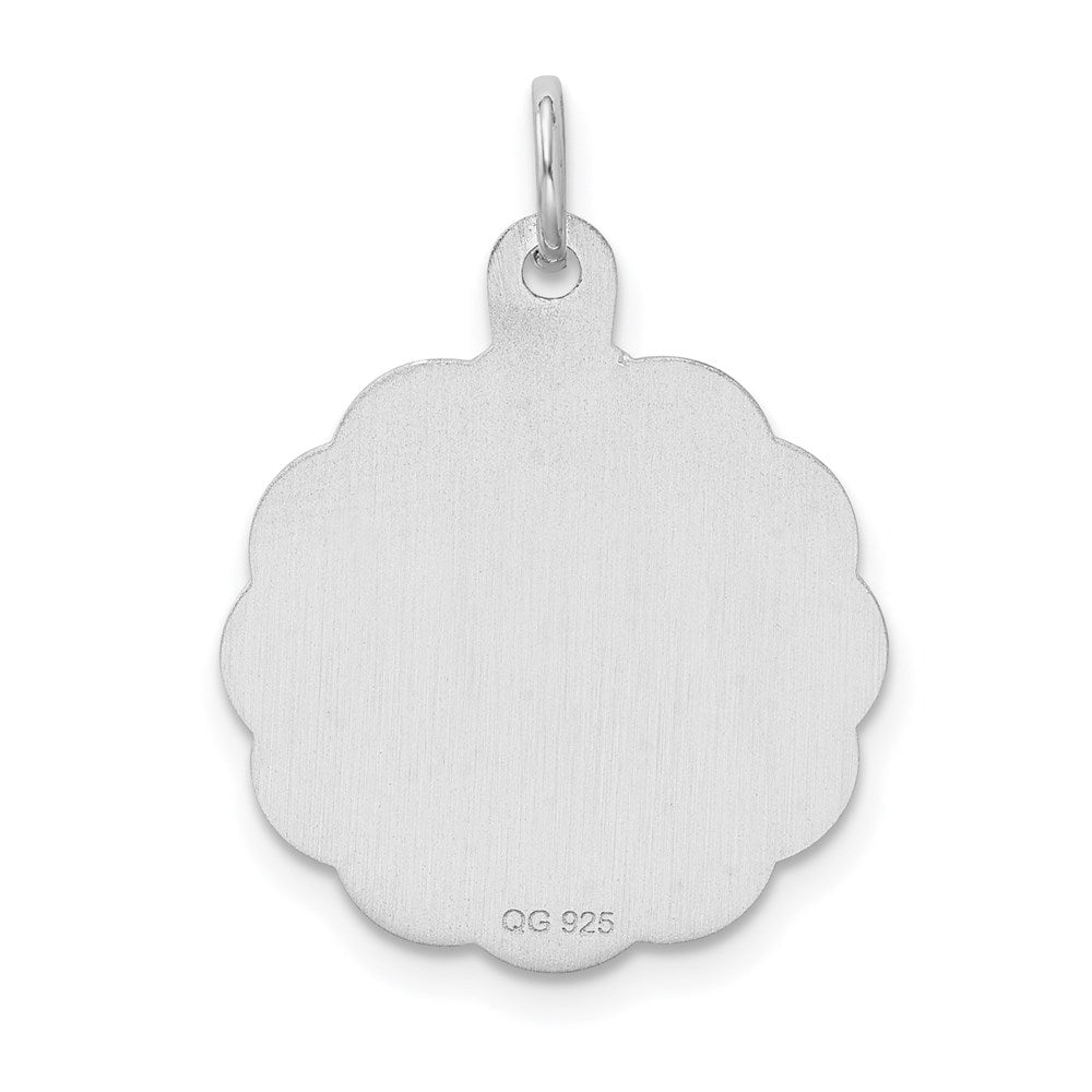 Sterling Silver Rhodium-plated Happy Birthday Disc Charm QC2470