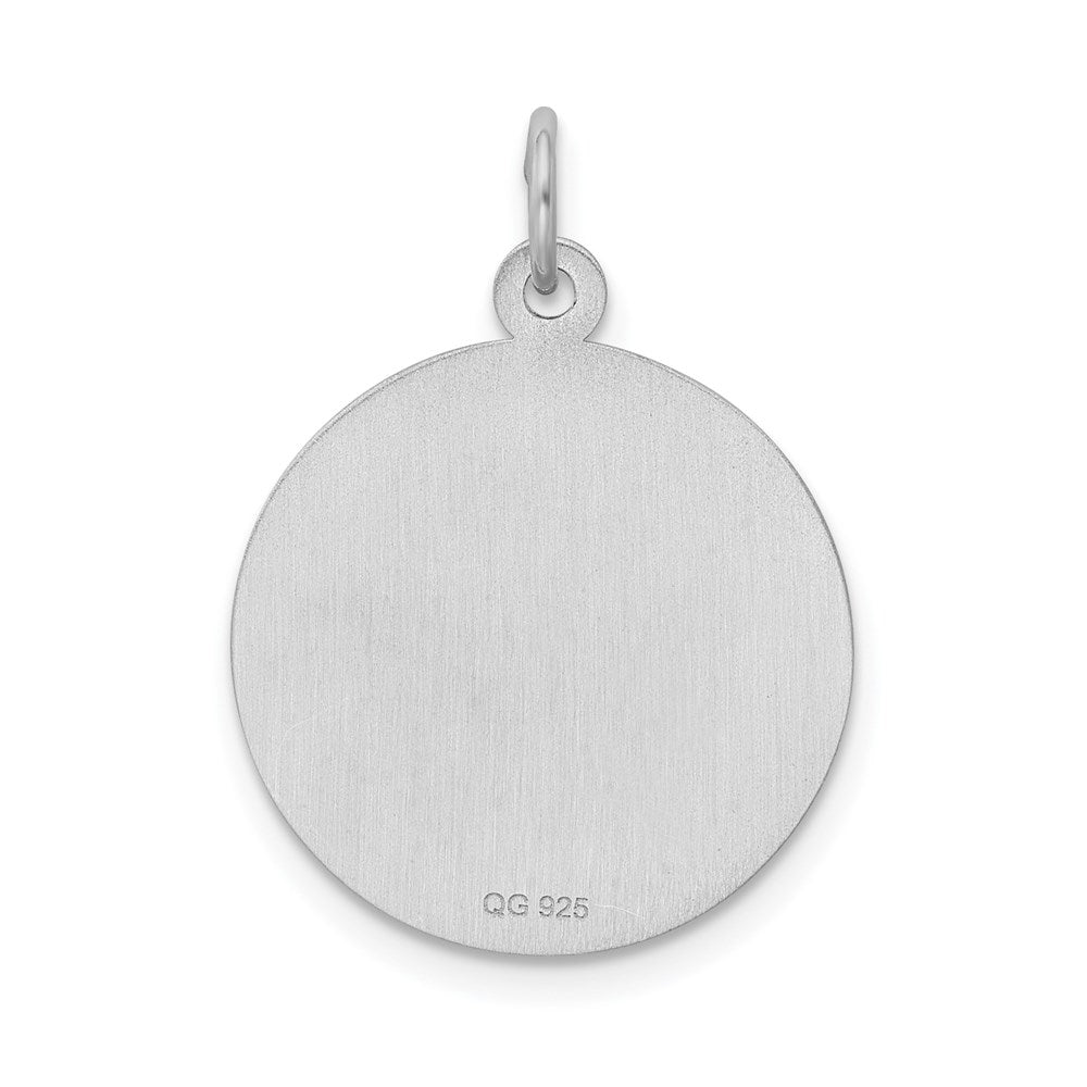 Sterling Silver Rhodium-plated Happy Birthday Disc Charm QC2473