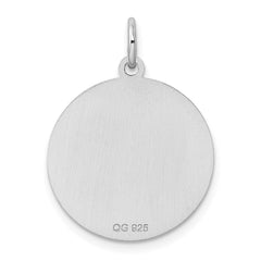 Sterling Silver Rhodium-plated Happy Birthday Disc Charm QC2474