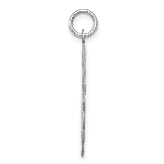 Sterling Silver Rhodium-plated Happy Birthday Disc Charm QC2478