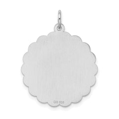 Sterling Silver Rhodium-plated Happy Birthday Disc Charm QC2478