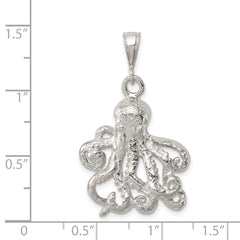 Sterling Silver Octopus Charm QC2534