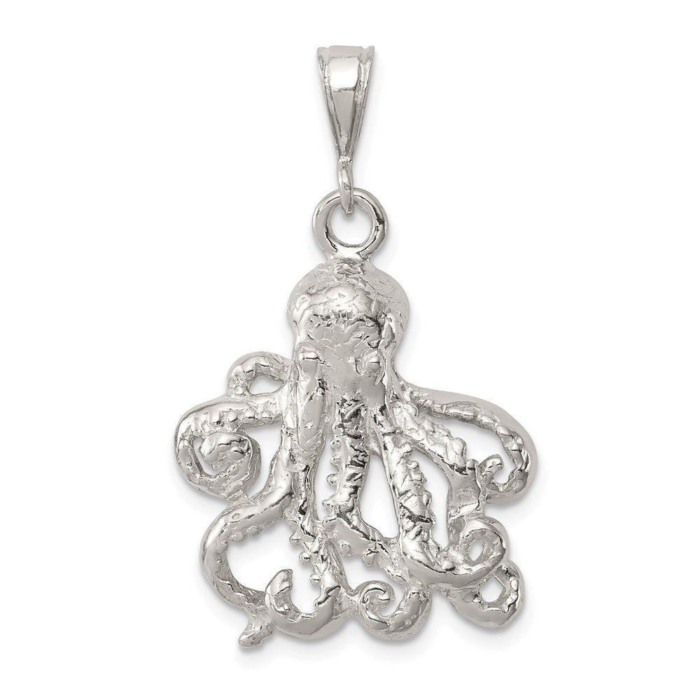 Sterling Silver Octopus Charm QC2534