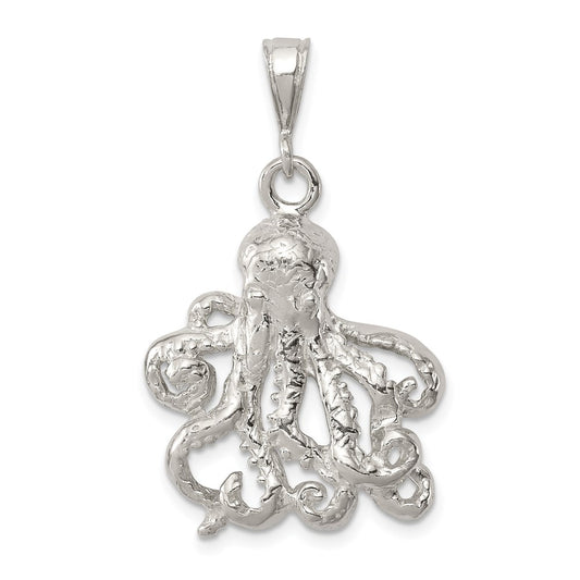 Sterling Silver Octopus Charm QC2534