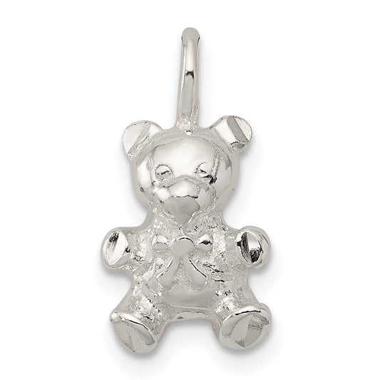Sterling Silver Teddy Bear Charm QC2547