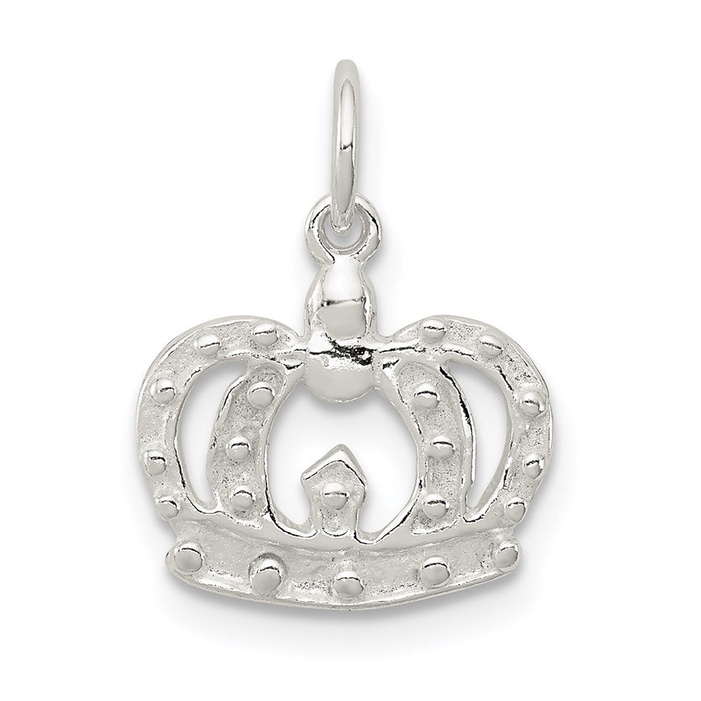 Sterling Silver Crown Charm QC256