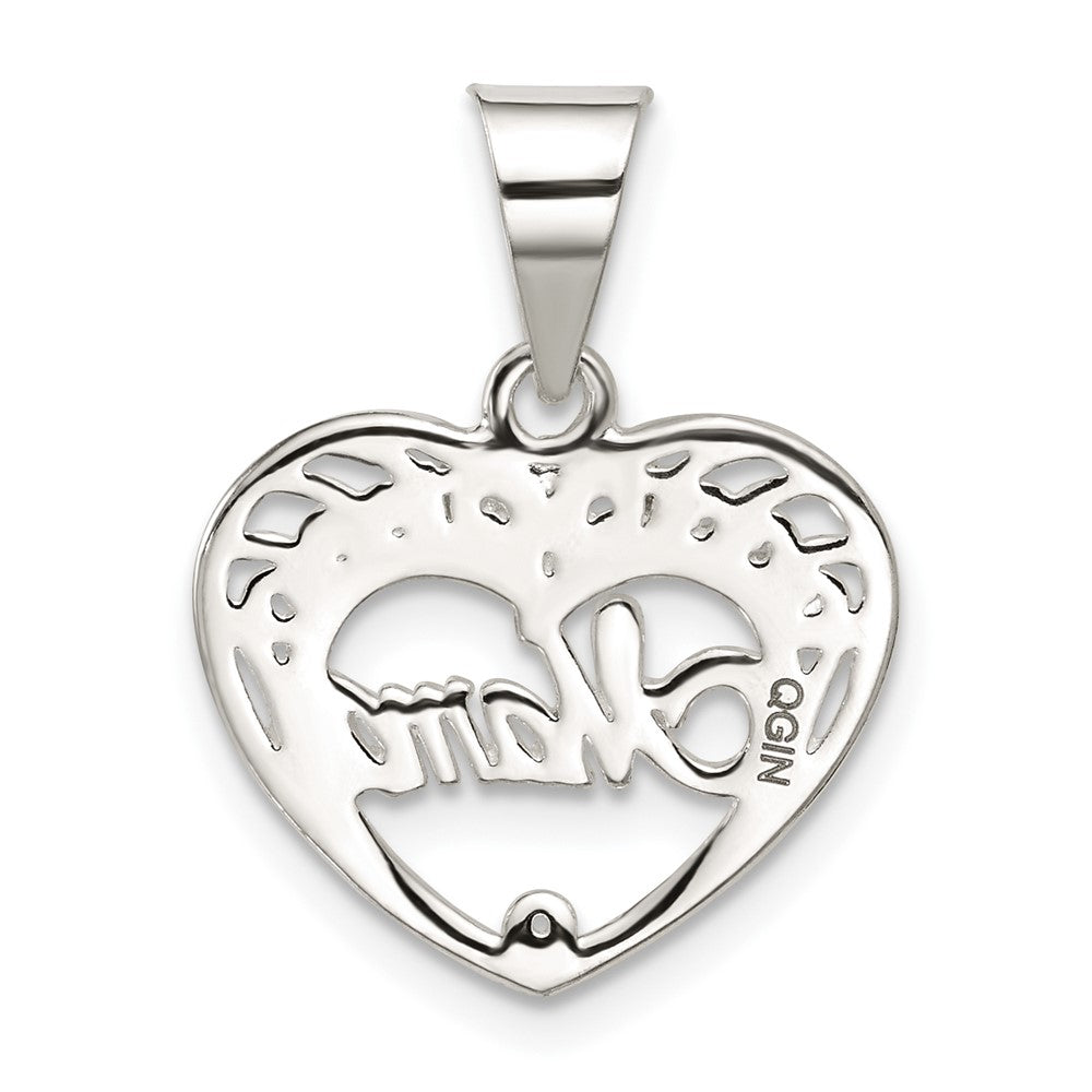 Sterling Silver Mama Heart Charm QC2633