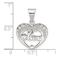 Sterling Silver Mama Heart Charm QC2633