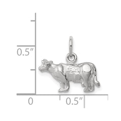 Sterling Silver Cow Charm QC2642