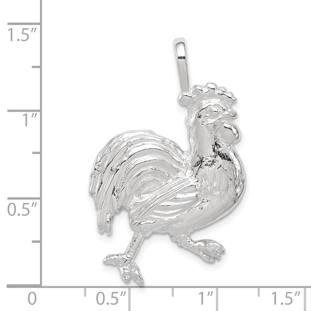 Sterling Silver Rooster Charm QC2645