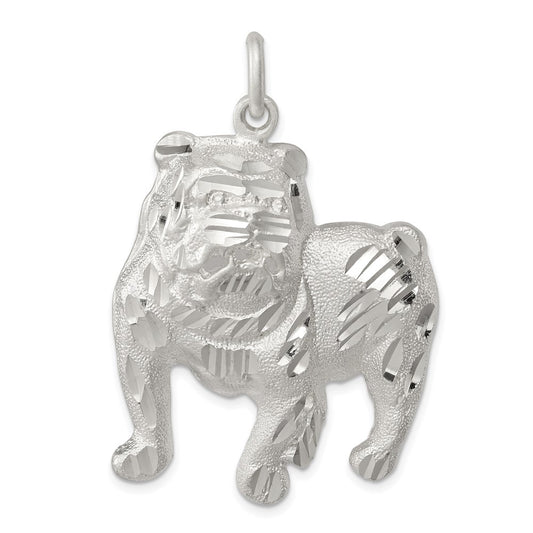 Sterling Silver Bull Dog Charm QC2667