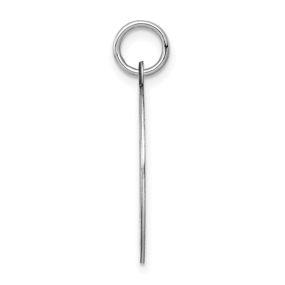 Sterling Silver Rhodium-plated Airedale Disc Charm QC2671