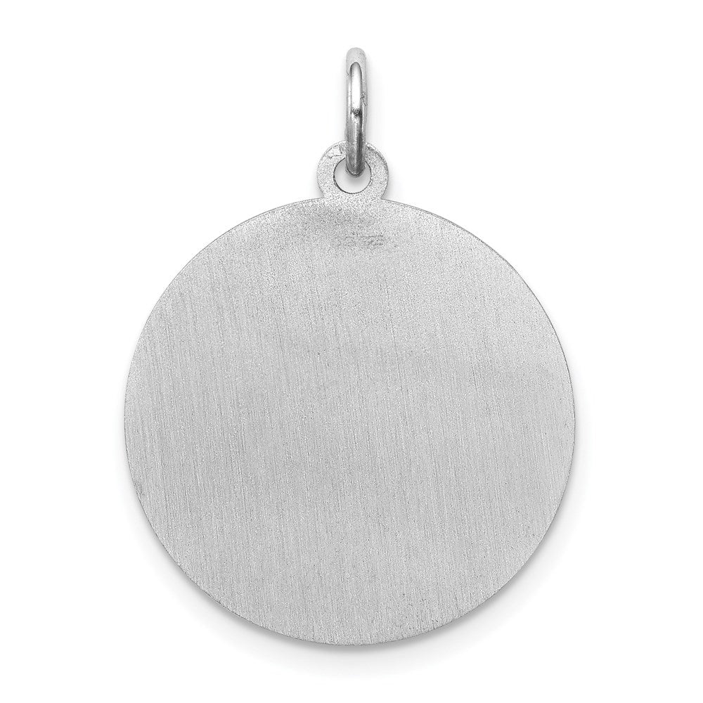 Sterling Silver Rhodium-plated Boxer Disc Charm QC2674