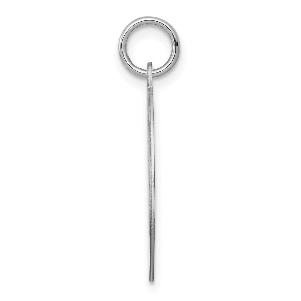 Sterling Silver Rhodium-plated Chihuahua Disc Charm QC2678