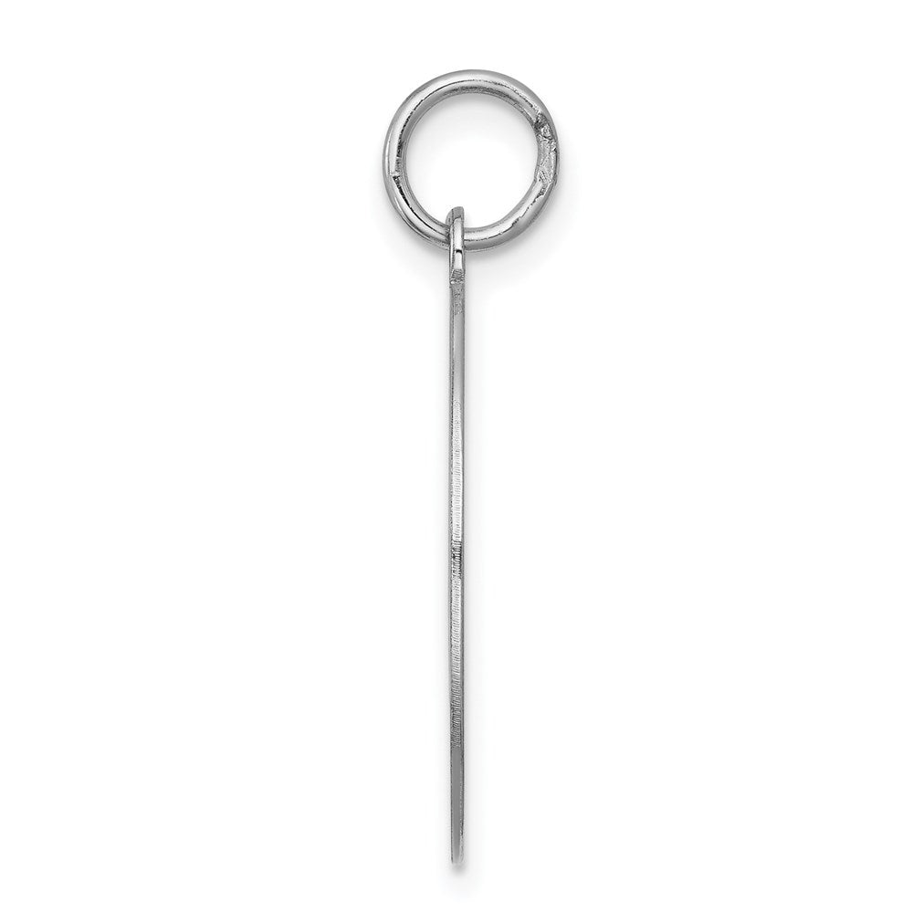 Sterling Silver Rhodium-plated Cocker Spaniel Disc Charm QC2680