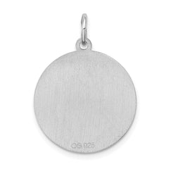 Sterling Silver Rhodium-plated English Springer Disc Charm QC2685