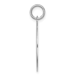 Sterling Silver Rhodium-plated Schnauzer Disc Charm QC2704