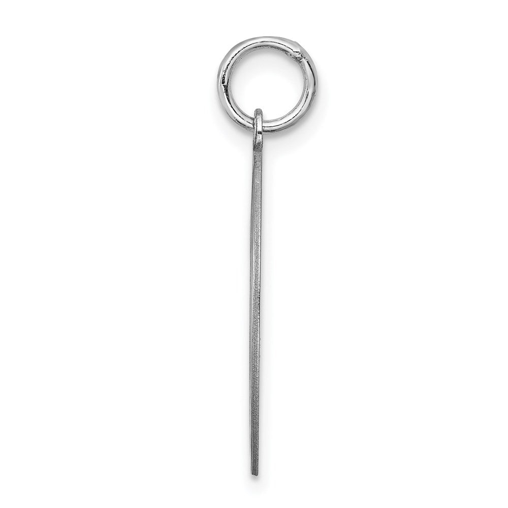 Sterling Silver Rhodium-plated Shetland Sheepdog Disc Charm QC2706