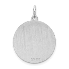 Sterling Silver Rhodium-plated Shetland Sheepdog Disc Charm QC2706