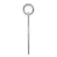 Sterling Silver Rhodium-plated Siberian Husky Disc Charm QC2708