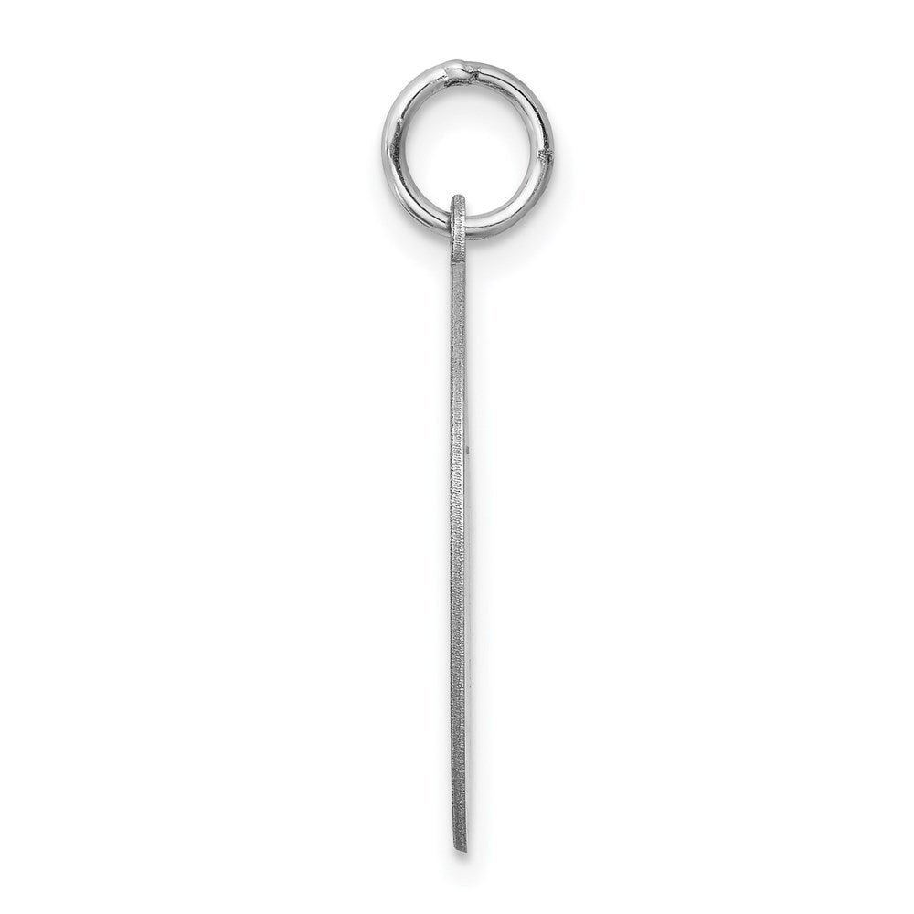 Sterling Silver Rhodium-plated Welsh Corgi Disc Charm QC2712