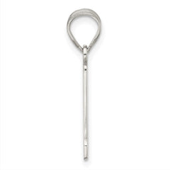 Sterling Silver Rhodium-plated Letter A Initial Pendant QC2762A