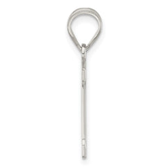 Sterling Silver Rhodium-plated Letter D Initial Pendant QC2762D