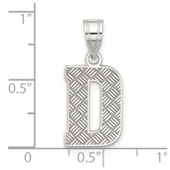 Sterling Silver Rhodium-plated Letter D Initial Pendant QC2762D