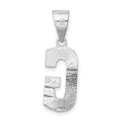 Sterling Silver Rhodium-plated Letter G Initial Pendant QC2762G