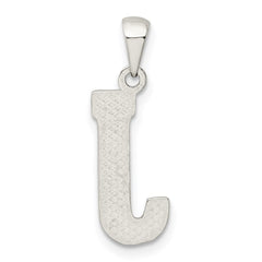 Sterling Silver Rhodium-plated Letter J Initial Pendant QC2762J