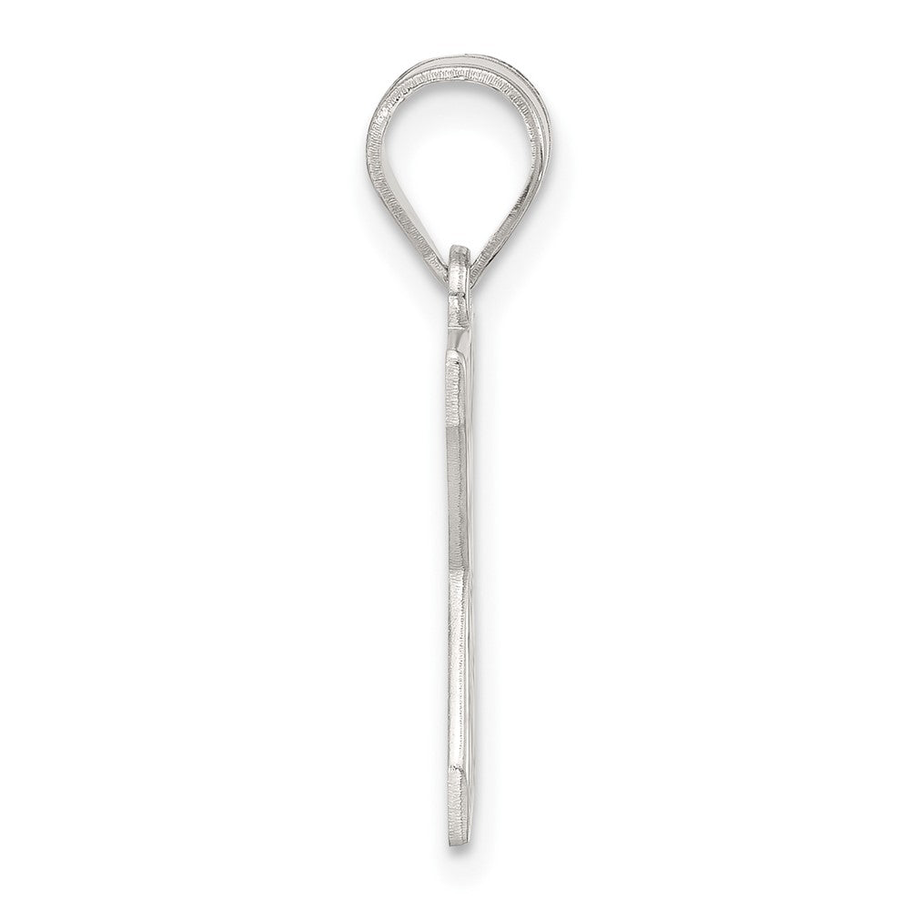 Sterling Silver Rhodium-plated Letter X Initial Pendant QC2762X