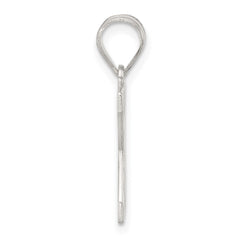 Sterling Silver Rhodium-plated Letter X Initial Pendant QC2762X