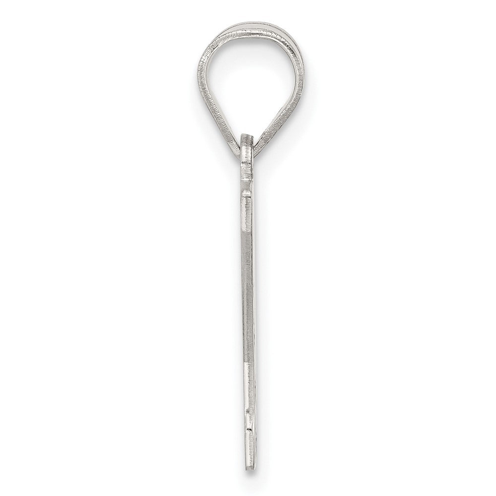 Sterling Silver Rhodium-plated Letter Y Initial Pendant QC2762Y