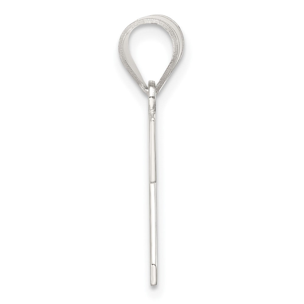 Sterling Silver Rhodium-plated Letter Z Initial Pendant QC2762Z