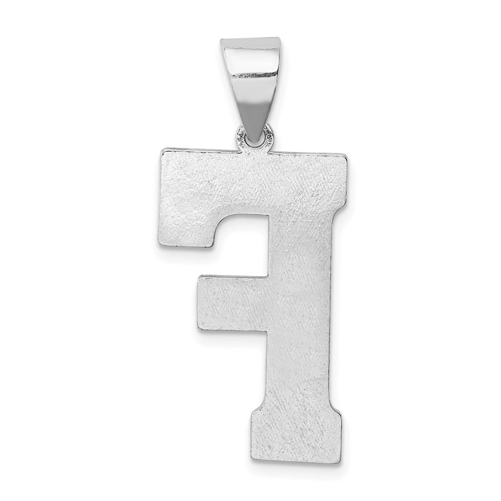 Sterling Silver Rhodium-plated Letter F Initial Pendant QC2766F