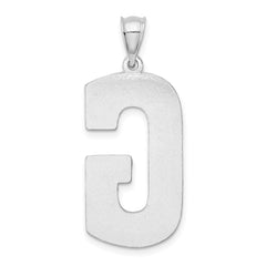 Sterling Silver Rhodium-plated Letter G Initial Pendant QC2766G