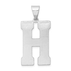 Sterling Silver Rhodium-plated Letter H Initial Pendant QC2766H